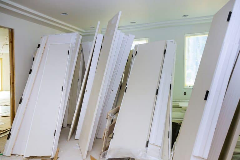 White door coming in different sizes inside a room, How To Spray Paint A Plywood Door