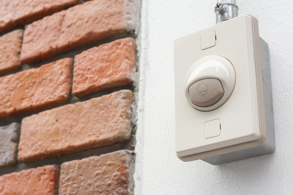 A doorbell on the wall