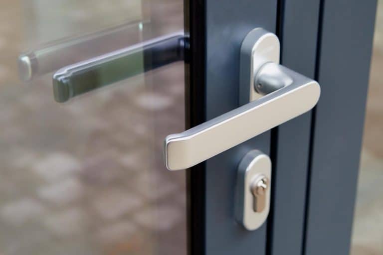 Exterior door handle and security lock, How To Install Door Handle On Larson Storm Door