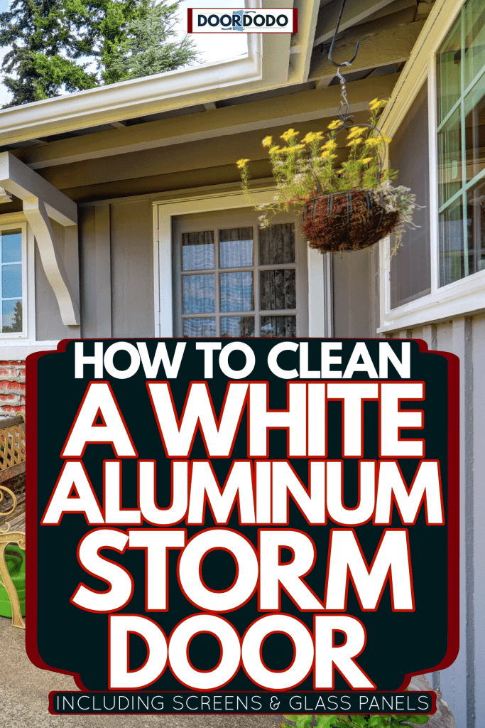 A beautiful front lawn plants and flowers in a country home, How To Clean A White Aluminum Storm Door [Including Screens & Glass Panels]