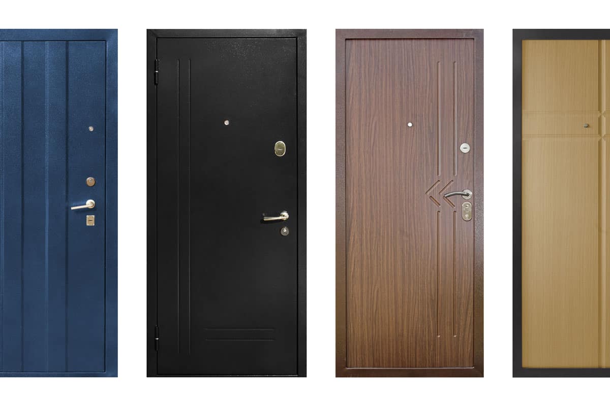 set of core doors with different wood type colors